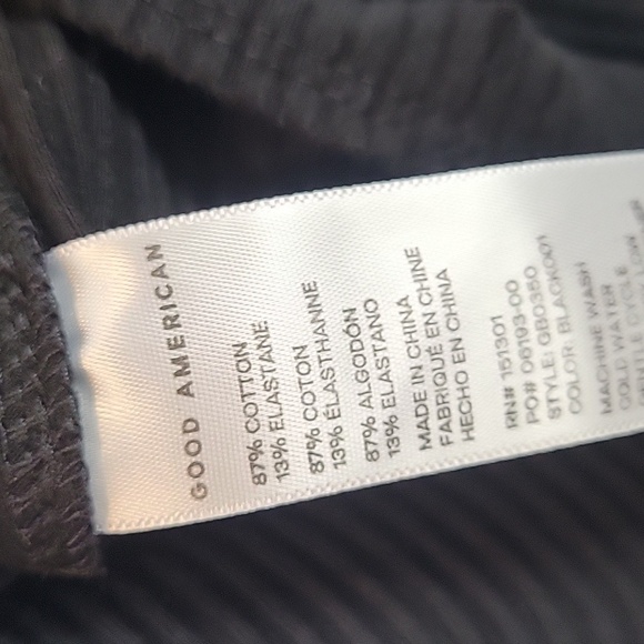 Good American black ribbed thong bodysuit - Picture 7 of 11